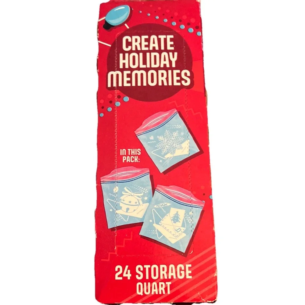 Ziploc‎ Holiday Storage Bags 3 Limited Edition Designs 24 (1-Quart)